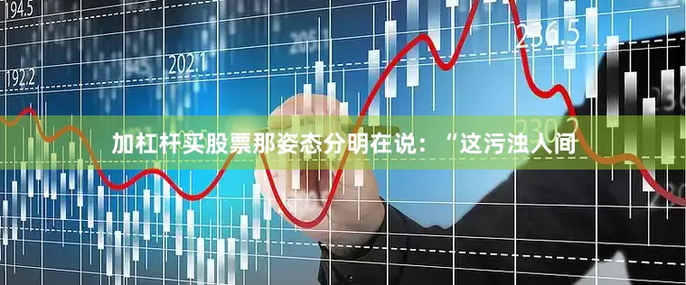 加杠杆买股票那姿态分明在说：“这污浊人间